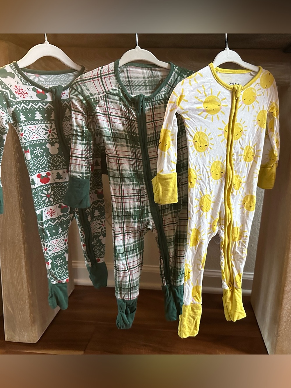 3x - Little Sleepies - Baby 0-3 size - Front One-Piece Pajamas